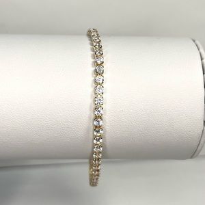 Étoile Line Gold-Filled Classic Tennis Bracelet – Infinite Sparkle, Iconic Grace